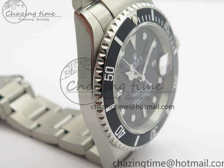 SH3135 Rehaut Black On Edition 16610 SS 1:1 Bracelet LN No Best JF Engraving Submariner 0331
